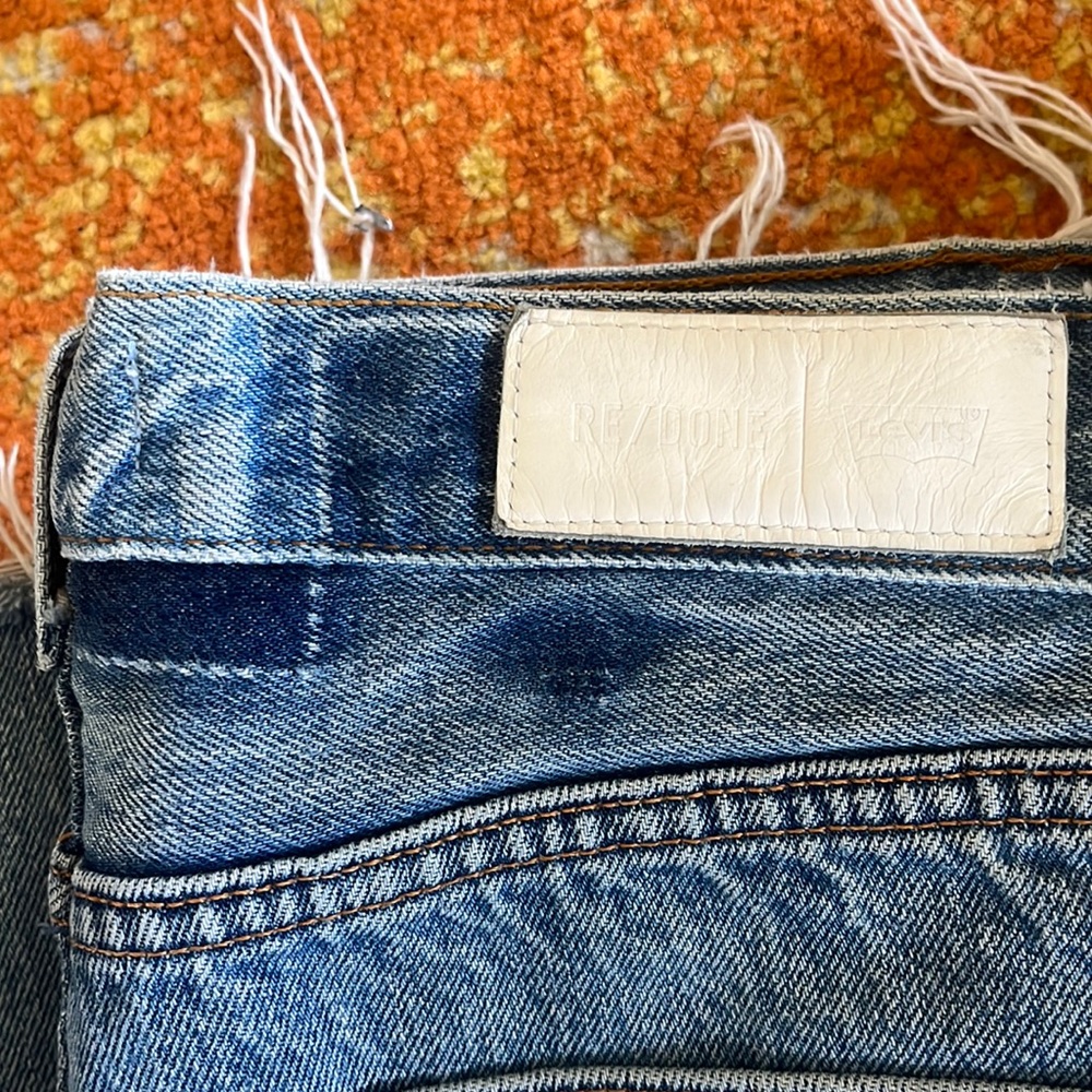 REDONE LEVI’S wide leg jean medium/light wash denim size 31